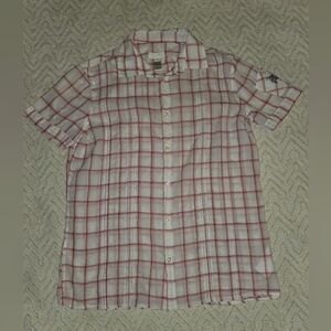 Women's Pink and White Checkered Shirt